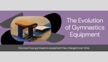 Historic vs. modern gymnastics equipment, showing the transformation from simple wooden beams to high-tech apparatus.