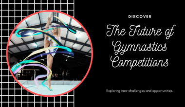 A gymnast mid-routine, symbolizing the future evolution of gymnastics competitions.