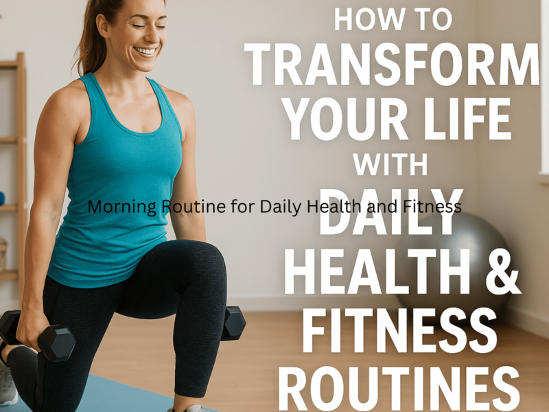 A woman doing a morning stretch beside a water bottle as part of her daily health and fitness routine.